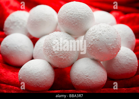 Candy marzipan snowballs Stock Photo