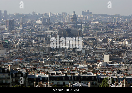 Paris rooftops seen from Montmartre Stock Photo