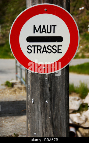 German road sign: toll road Stock Photo - Alamy