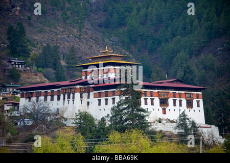 Paro Rinpung Dzong, Paro, Bhutan Asia.Landscape view 92591 Bhutan-Paro-Dzong Stock Photo