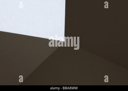 High angle view of the corner of a wall with blurred background walls Stock Photo