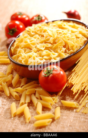 assorted pasta still life Stock Photo