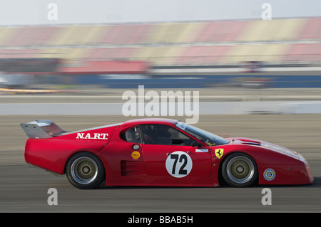 A 1980 Ferrari 512 BB/LM competes at a Shell Historic Challenge Event Stock Photo