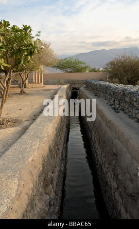 Ancient Aflaj Irrigation System in Al Jabal Al Akhdar Oman Stock Photo