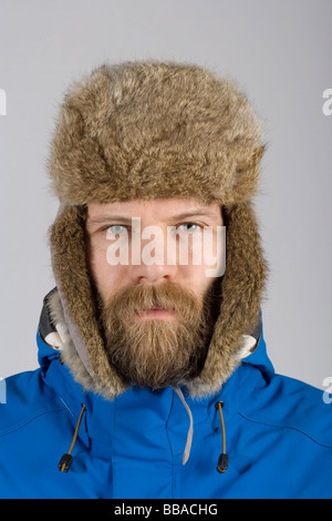 A man wearing warm clothing Stock Photo