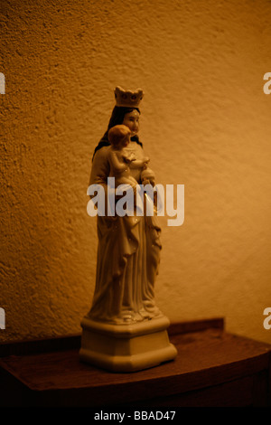 A statue of the Virgin Mary with the Baby Jesus Stock Photo