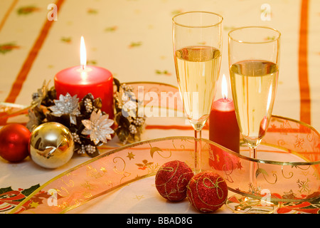Adornos de Navidad Champán y Velas Christmas Ornaments Candles and Champagne