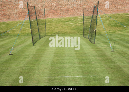Cricket Wicket and Nets Stock Photo