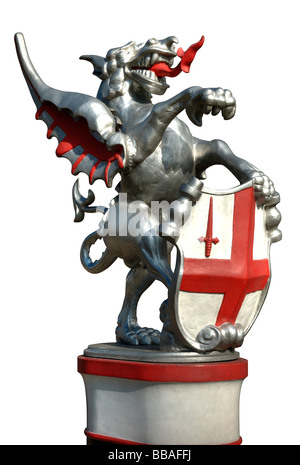 City of London dragon statue near Tower of London Stock Photo