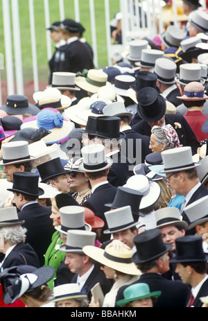 Crowds people at Royal Ascot horse races going racing at day off work ...