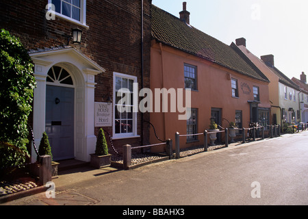 Upmarket Shops in the centre of the North Norfolk Village of Burnham Market sometimes known as Chelsea by the Sea Stock Photo