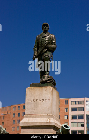 WASHINGTON DC USA Statue of Admiral David Farragut in Farragut Park Stock Photo