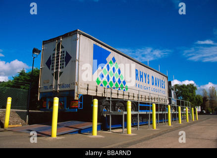 Articulated Lorry on a Weighbridge Stock Photo