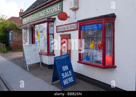 Lincoln's village store,the local shop and post office in Westleton,Suffolk,Uk Stock Photo