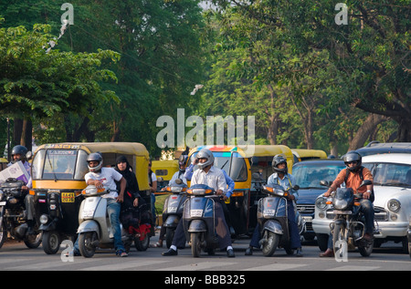 Bangalore traffic MG Road area Karnataka India Stock Photo