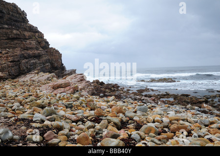 Rocky Coastline at The Cape of good hope Cape Peninsula National Park  Garden Route Western Cape South Africa Stock Photo
