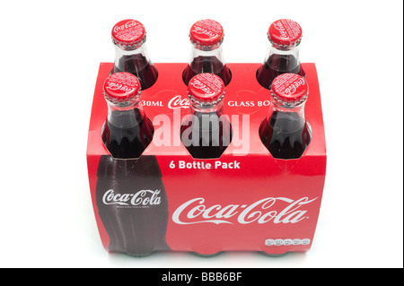 Six bottle pack of Coca Cola drink Stock Photo