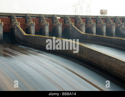 Paraguay.Department Alto Paraná.Hydroelectric Power Plant Itaipu.Drains. Stock Photo