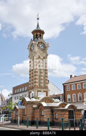Clock tower in Epsom town centre, Surrey, England, UK Stock Photo - Alamy