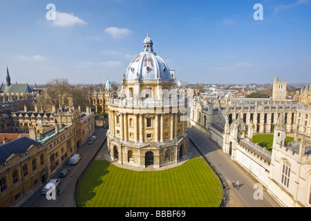 The Radcliffe Camera viewed from the University Church, Oxford, Oxfordshire, England, United Kingdom Stock Photo