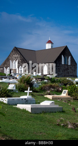 St Thomas Anglican Church and school oldest active Protestant church in the Caribbean Nevis Stock Photo
