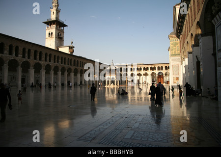 Courtyard Umayyad mosque Damascus Stock Photo