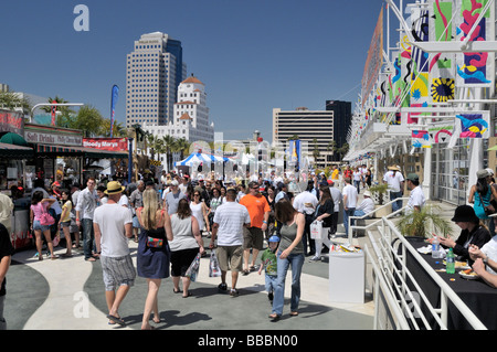 The Promenade outside the Long Beach Convention Center Stock Photo