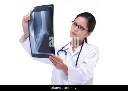Doctor studying X-ray Stock Photo