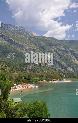 Blue Lagoon Beach, Ölüdeniz, Mugla Province, Republic of Türkiye Stock Photo