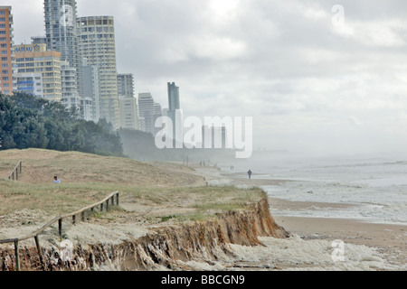 erosion coast australia beach storm activity gold after alamy