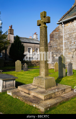 Cartmel Priory church and graveyard, Cartmel, Cumbria, England, UK ...