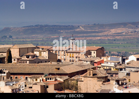 Vista aerea de la ciudad de toledo desde el Alcazar View of Toledo from the Alcazar Stock Photo