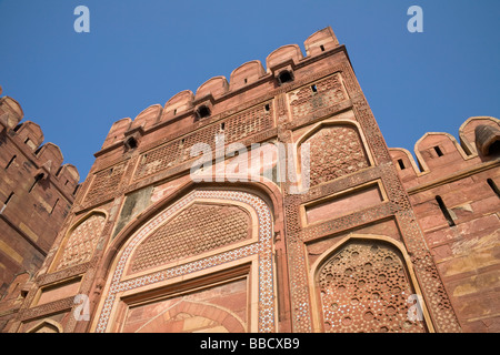The Amar Singh Pol entrance to Agra Fort, also known as Red Fort, Agra, Uttar Pradesh, India Stock Photo