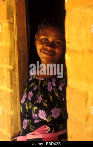 Nyanja woman lake niassa mozambique Stock Photo