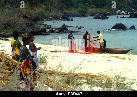 lake niassa shore mozambique Stock Photo