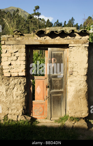 Abandoned doorway - San Pablo, near Otavalo - Pinchincha Province, Ecuador Stock Photo