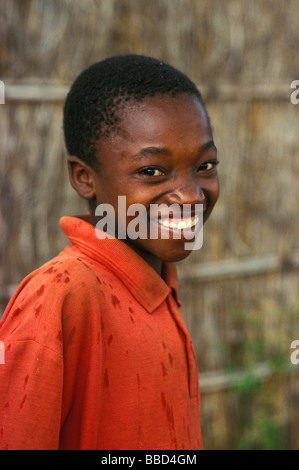 Nyanja boy lake niassa mozambique Stock Photo