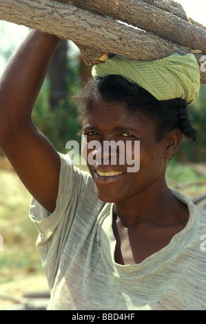 Nyanja woman lake niassa mozambique Stock Photo