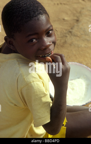 Nyanja boy lake niassa mozambique Stock Photo