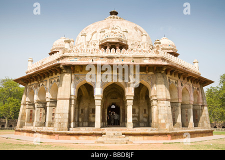 Octagonal tomb of Isa Khan Niyazi, near to Humayun’s Tomb, New Delhi, Delhi, India Stock Photo