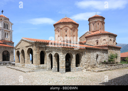 The 10th Century Orthodox monastery church of St. Naum, on the shores of Lake Ohrid, Macedonia Stock Photo