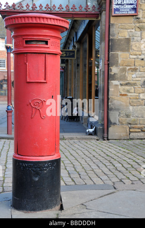 Old red British post box Stock Photo