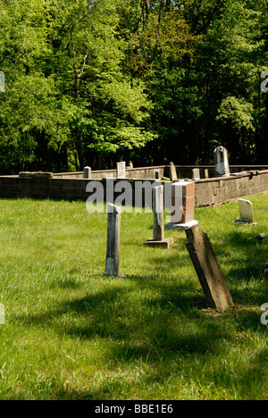 old tombstone in graveyard Stock Photo