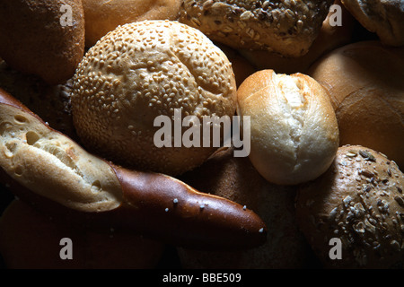 Various kinds of rolls Stock Photo