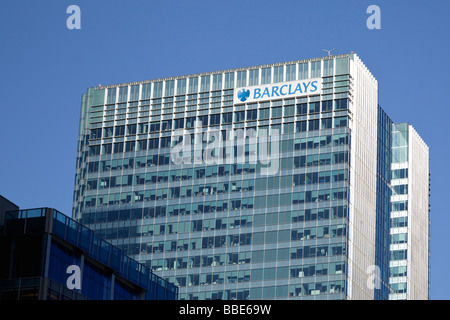Barclays building in Canary Wharf in Docklands London England Stock Photo