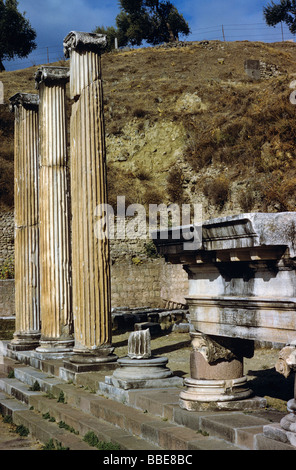 Columns in the portico Asclepion Bergama Turkey 671031 024 Stock Photo