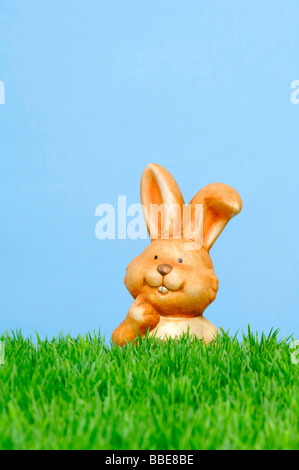 Ceramic Easter bunny, garden decoration, symbolic picture for Easter Stock Photo