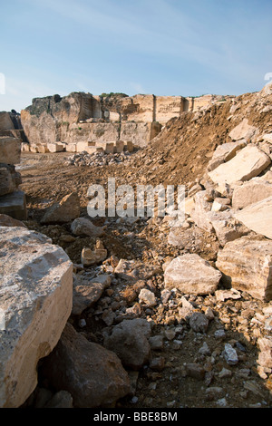 Open pit marble mine in western Turkey Stock Photo