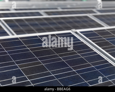 Polycrystalline solar panels close up Stock Photo