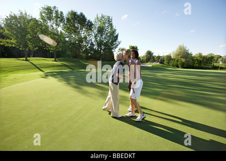 Women on Golf Course, Burlington, Ontario, Canada Stock Photo